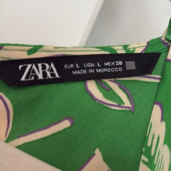 NWOT ZARA Printed Twist Knot Top Jumpsuit Size L - Picture 12 of 13